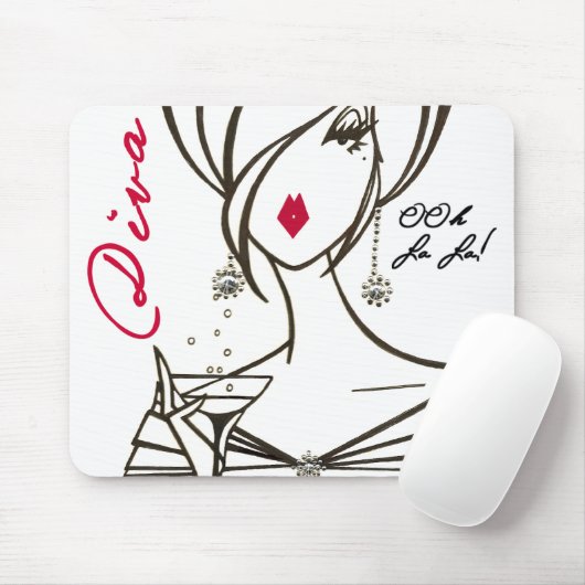 Divas Rule! mousepad - Gepersonaliseerd - Geperson Muismat (Met muis)