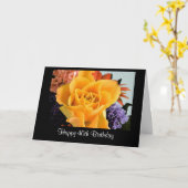 Diva's Yellow Rose 40th Birthday Card for her Kaart (Gele Bloem)