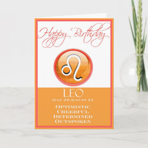Diva's Zodiac Birthday Card for Leo Kaart