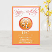 Diva's Zodiac Verjaardag Kaart voor Leo (Gele Bloem)