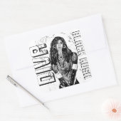 DIVAZWARTE KUSH VIERKANTE STICKER (Envelop)