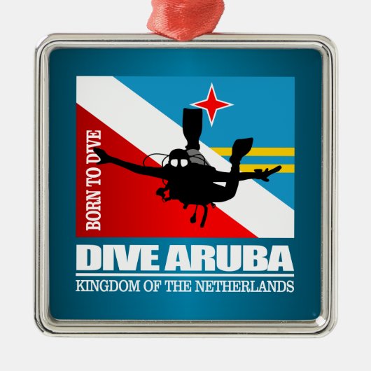 Dive Aruba DF2 Metalen Ornament (Voorkant)
