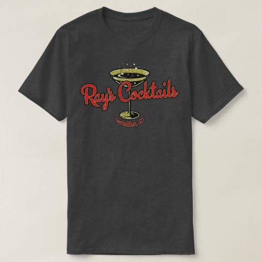 Dive Bar Rays Cocktails Vermillion 1968 T-shirt (Design voorkant)