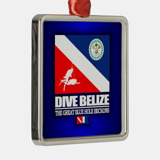 Dive Belize Metalen Ornament (Rechts)