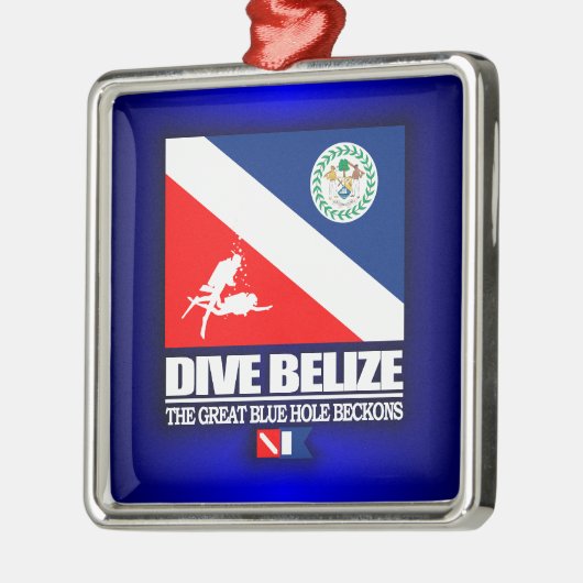 Dive Belize Metalen Ornament (Links)