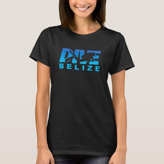 Dive Belize Scuba Diving in Belize T-shirt (Voorkant)