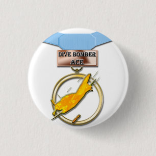 Dive Bomber Ace-medaille Ronde Button 3,2 Cm