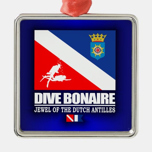 Dive Bonaire Metalen Ornament (Voorkant)