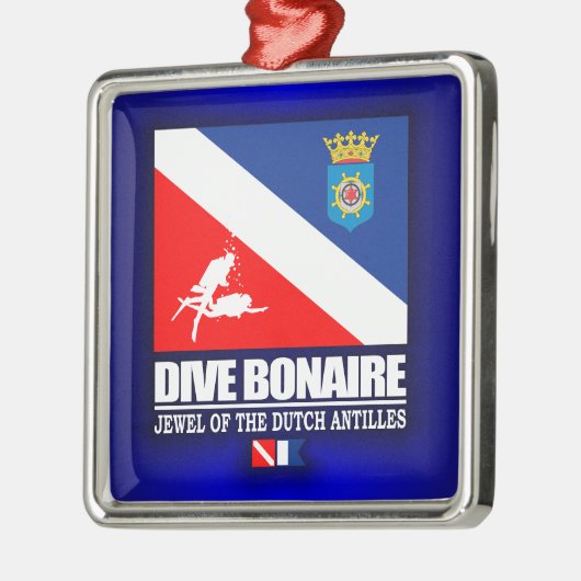 Dive Bonaire Metalen Ornament (Links)