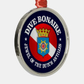 Dive Bonaire (rd) Metalen Ornament (Rechts)