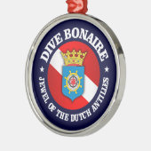 Dive Bonaire (rd) Metalen Ornament (Links)
