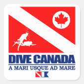 Dive Canada Vierkante Sticker (Voorkant)