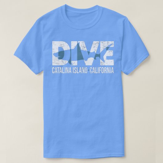 DIVE Catalina Island California SCUBA Diving T-shirt (Design voorkant)