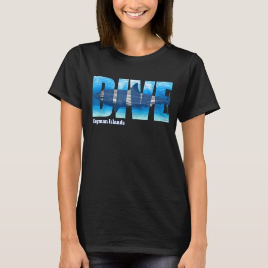 DIVE Cayman Islands SCUBA Diving Snorkeling T-shirt (Voorkant)