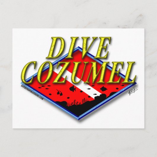 Dive Cozumel Briefkaart (Voorkant)