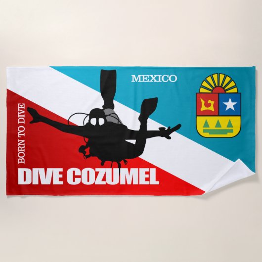 Dive Cozumel DF2 Strandlaken (Voorkant)