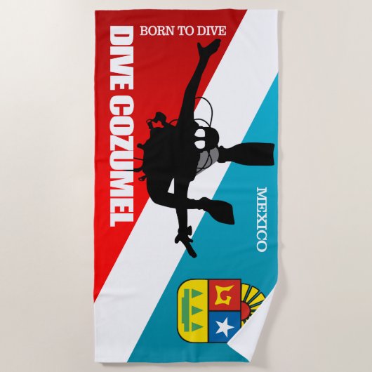 Dive Cozumel DF2 Strandlaken (Voorkant)