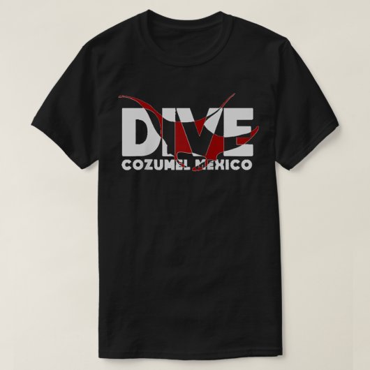 DIVE Cozumel Mexico SCUBA DIVERSE Manta Ray R T-shirt (Design voorkant)
