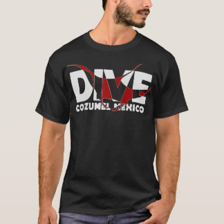 DIVE Cozumel Mexico SCUBA DIVERSE Manta Ray R T-shirt