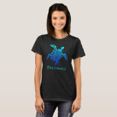 Dive Cozumel Retro Tribal Turtle Vacking T-shirt (Voorkant volledig)
