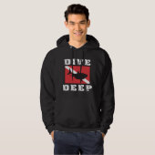Dive Deep Shark SCUBA Vlag gebogen Sweatshirt (Voorkant volledig)