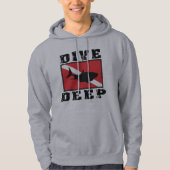 Dive Deep Shark SCUBA Vlag Sweatshirt (Voorkant)
