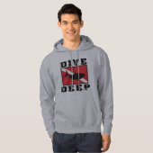 Dive Deep Shark SCUBA Vlag Sweatshirt (Voorkant volledig)