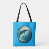 Dive Diep Leef Vrij Dolfijn Tote Bag (Achterkant)