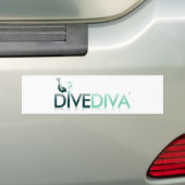 Dive Diva hieronder Bumpersticker (Op auto)