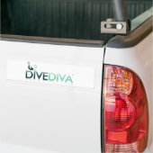 Dive Diva hieronder Bumpersticker (Op Truck)