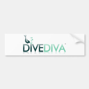 Dive Diva hieronder Bumpersticker