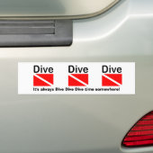 DIVE DIVE - BUMPERSTICKER (Op auto)