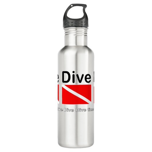 DIVE DIVE DIVE VUURstalen waterfles Waterfles (Voorkant)