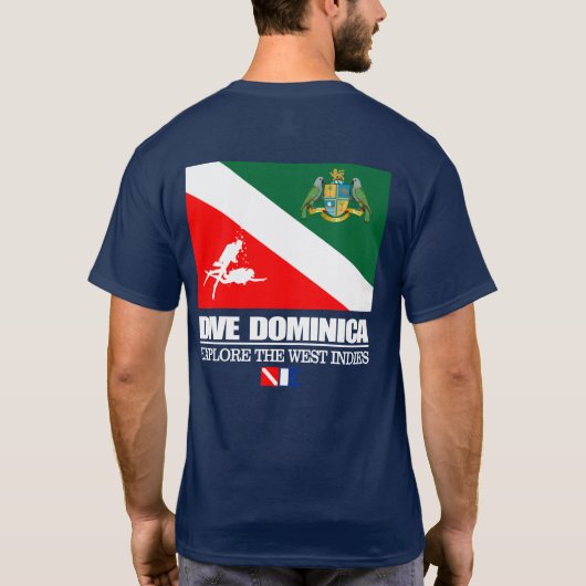 Dive Dominica (q) T-shirt (Achterkant)