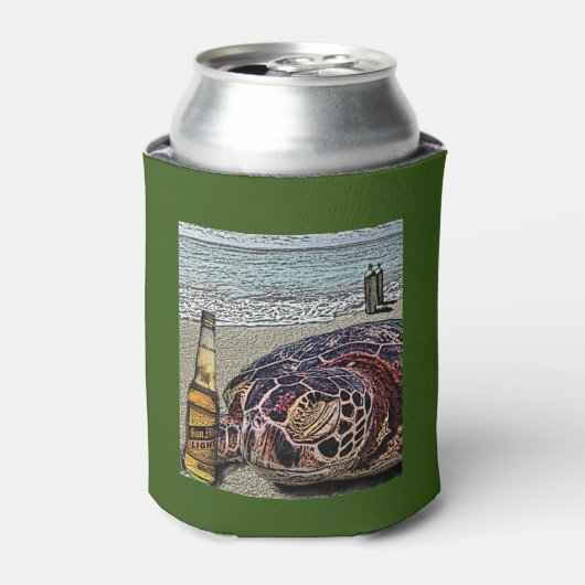 DIVE DRINK SLEEP Turtle Blikjeskoeler (Blikje Voorkant)