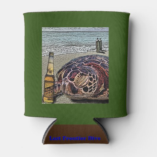 DIVE DRINK SLEEP Turtle Blikjeskoeler (Voorkant)