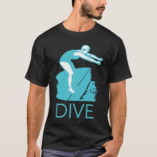 DIVE Encourage Inspire Motivate Boost Support Retr T-shirt (Voorkant)