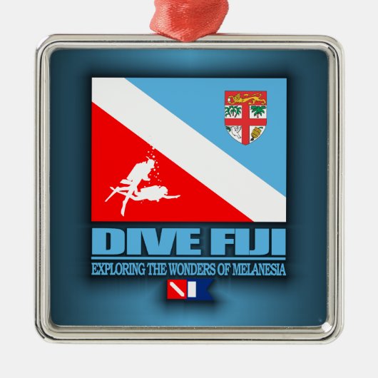 Dive Fiji Metalen Ornament (Voorkant)
