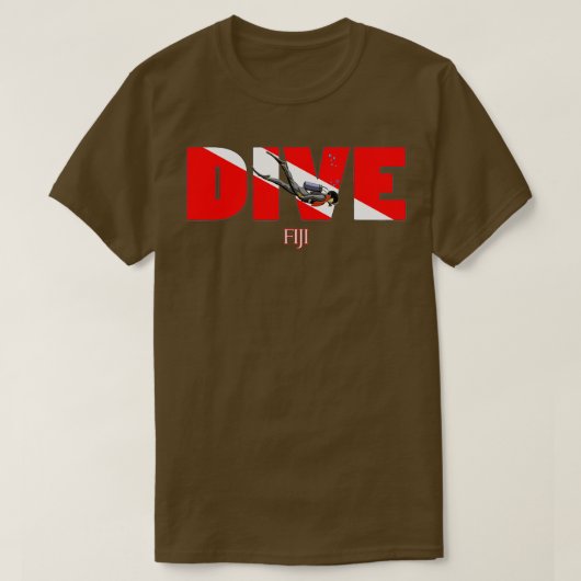 DIVE Fiji SCUBA Diving Snorkeling  T-shirt (Design voorkant)