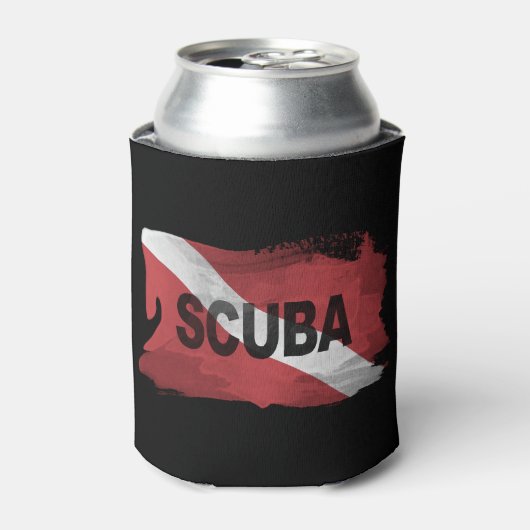 Dive Flag brush stroke Blikjeskoeler (Blikje Voorkant)