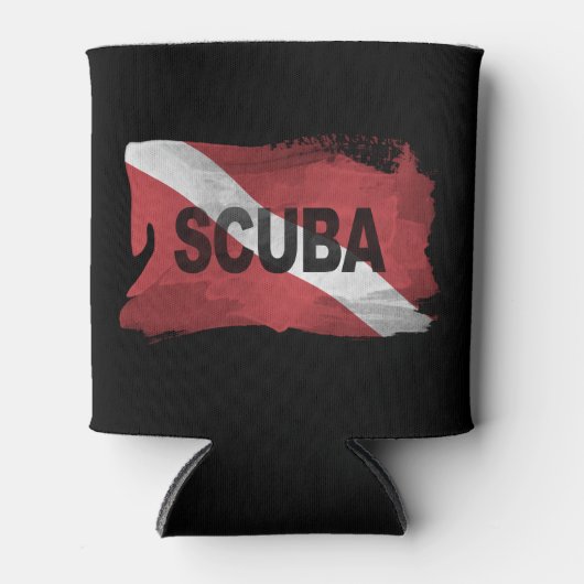 Dive Flag brush stroke Blikjeskoeler (Voorkant)