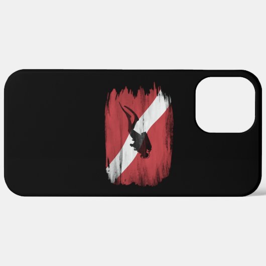 Dive Flag brush stroke Case-Mate iPhone Case (Achterkant (horizontaal))