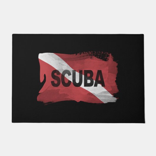 Dive Flag brush stroke Deurmat (Voorkant)