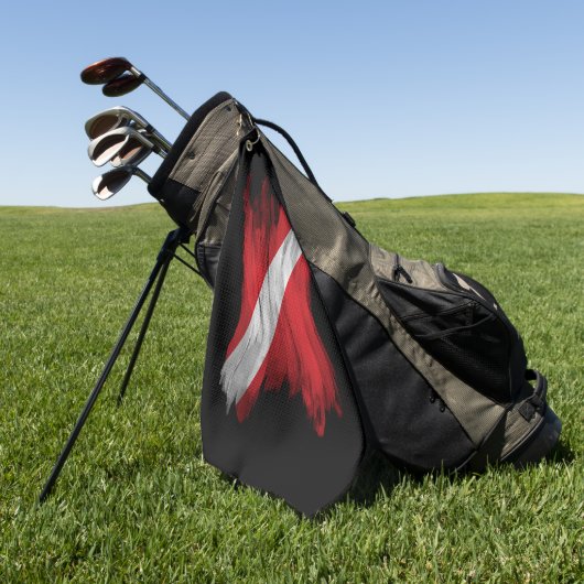 Dive Flag brush stroke Golfhanddoek (Groen)