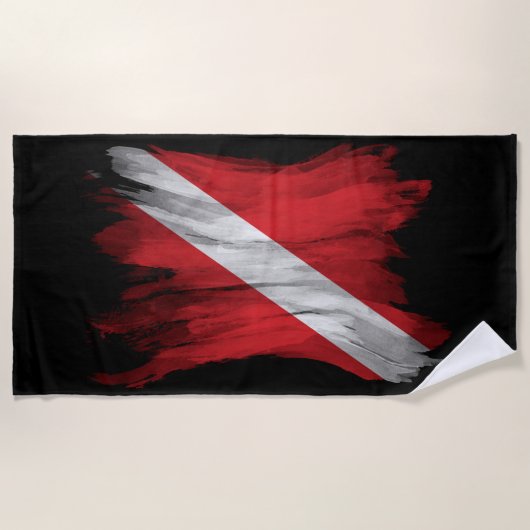 Dive Flag brush stroke Strandlaken (Voorkant)