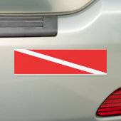Dive Flag Bumpersticker (Op auto)