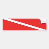 Dive Flag Bumpersticker (Voorkant)