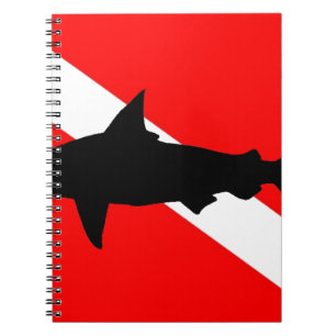 Dive Flag Hammerhead Shark II Notitieboek