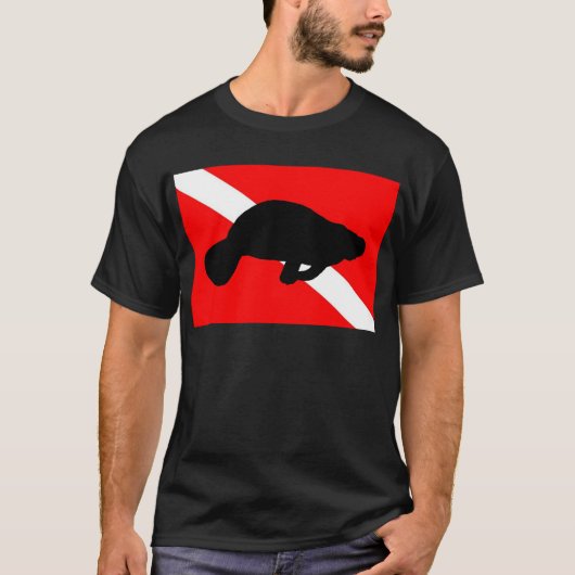 Dive Flag Manatee T-shirt (Voorkant)