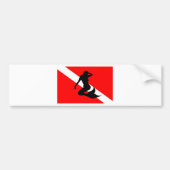 Dive Flag Mermaid Bumpersticker (Voorkant)